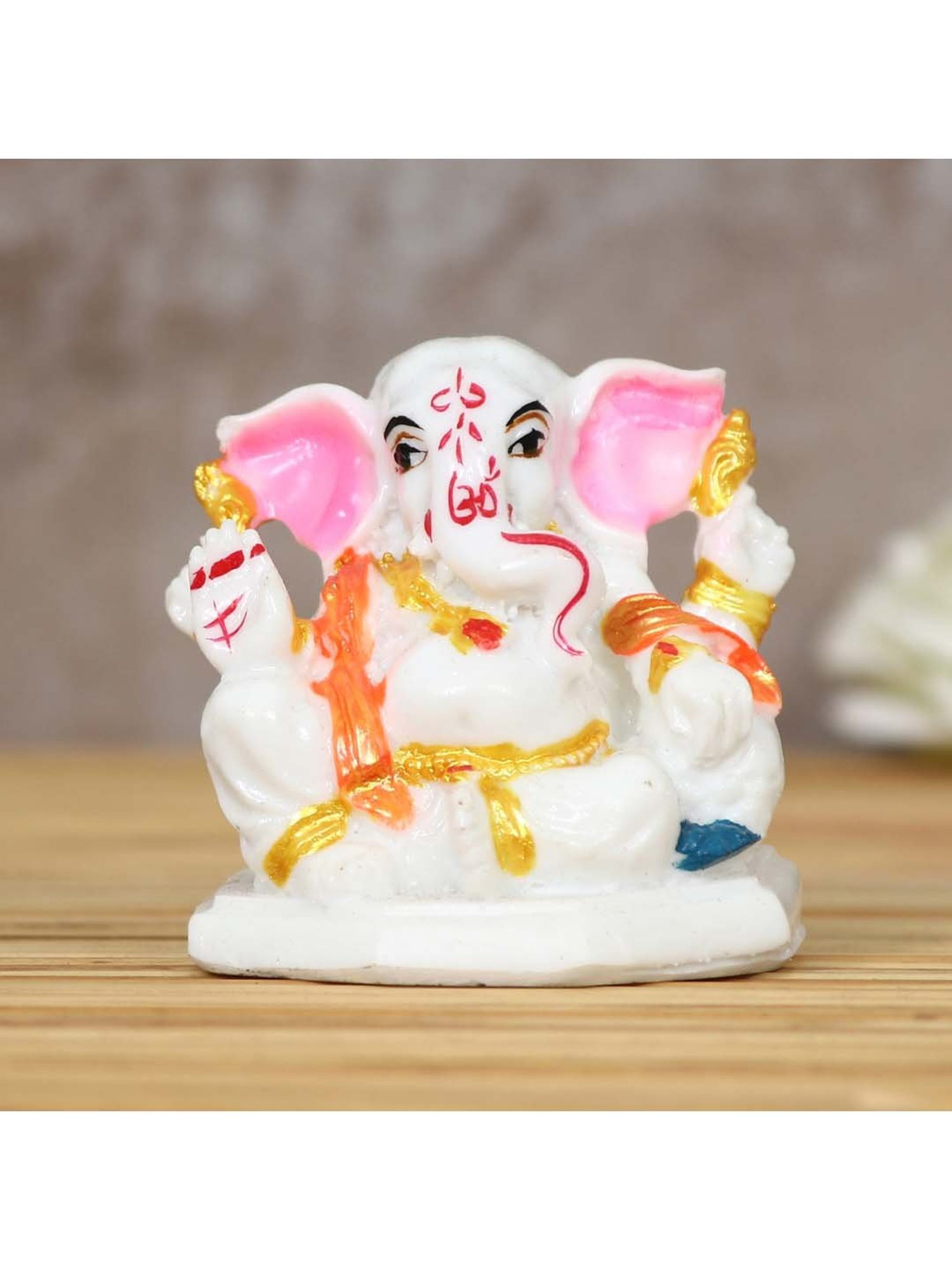 eCraftIndia Decorative Lord Ganesha Idol for Car Dashboard, Home Temple and Office Desks