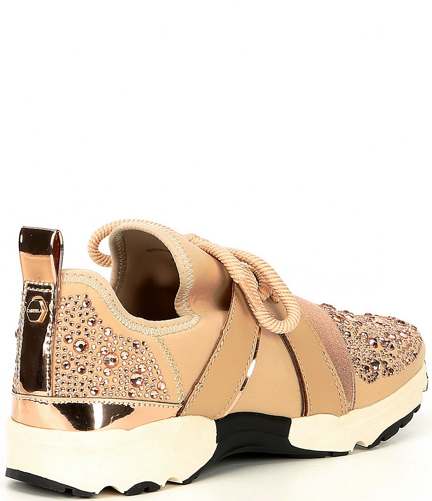 Carvela Lament Bling Embellished Lace-Up Sneakers
