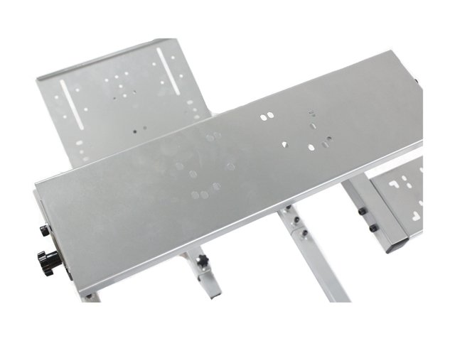 GTR Racing Simulator GTAF-S-S105LBKRD - GTA-F Model (Silver) Triple or Single Monitor Stand with Black/Red Adjustable Leatherette Seat, Racing Simulator Cockpit gaming chair Single Monitor Stand