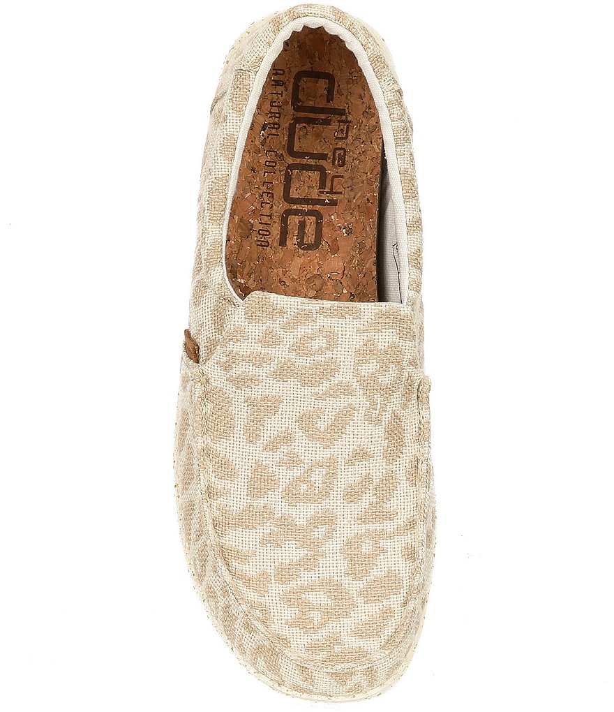 Hey Dude Women's Misty Woven Cheetah Print Washable Slip-Ons