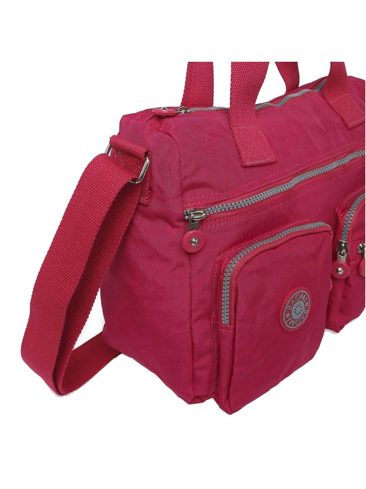 Baomi Pink Solid Medium Cross Body Bag