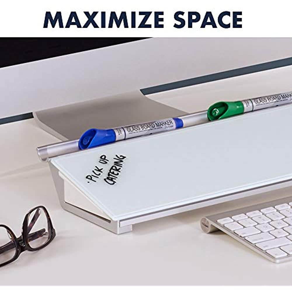 Quartet Glass Dry Erase Desktop Computer Pad, 18 X 6, White GDP186