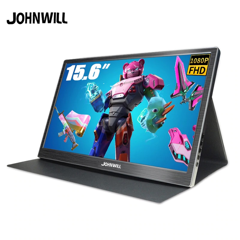 Global portable display 15.6-inch touch full HD computer monitor USB C dual monitor with speakers, gaming monitor for PS3 PS4 Xbox Nintendo Raspberry Pi