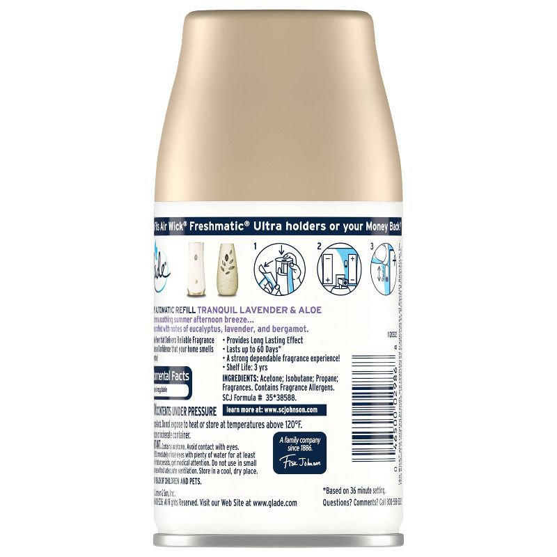Glade Lavendar and Aloe Automatic Spray Refill - 6.2oz