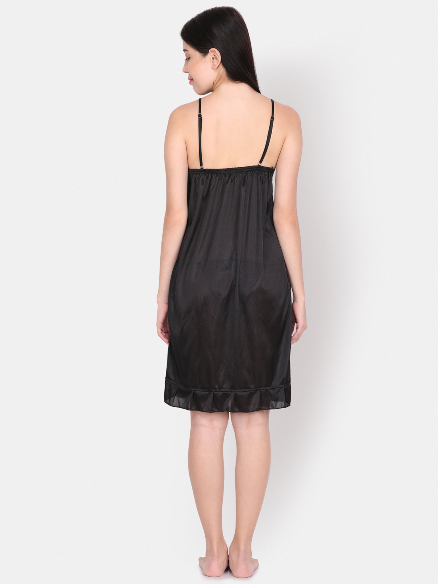 Ms.Lingies Black Lace Work Chemise