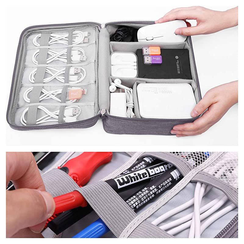 Electronic Organizer Travel Universal Cable Organizer Electronics Accessories Cases for Cable, Charger, Phone, USB, SD Card