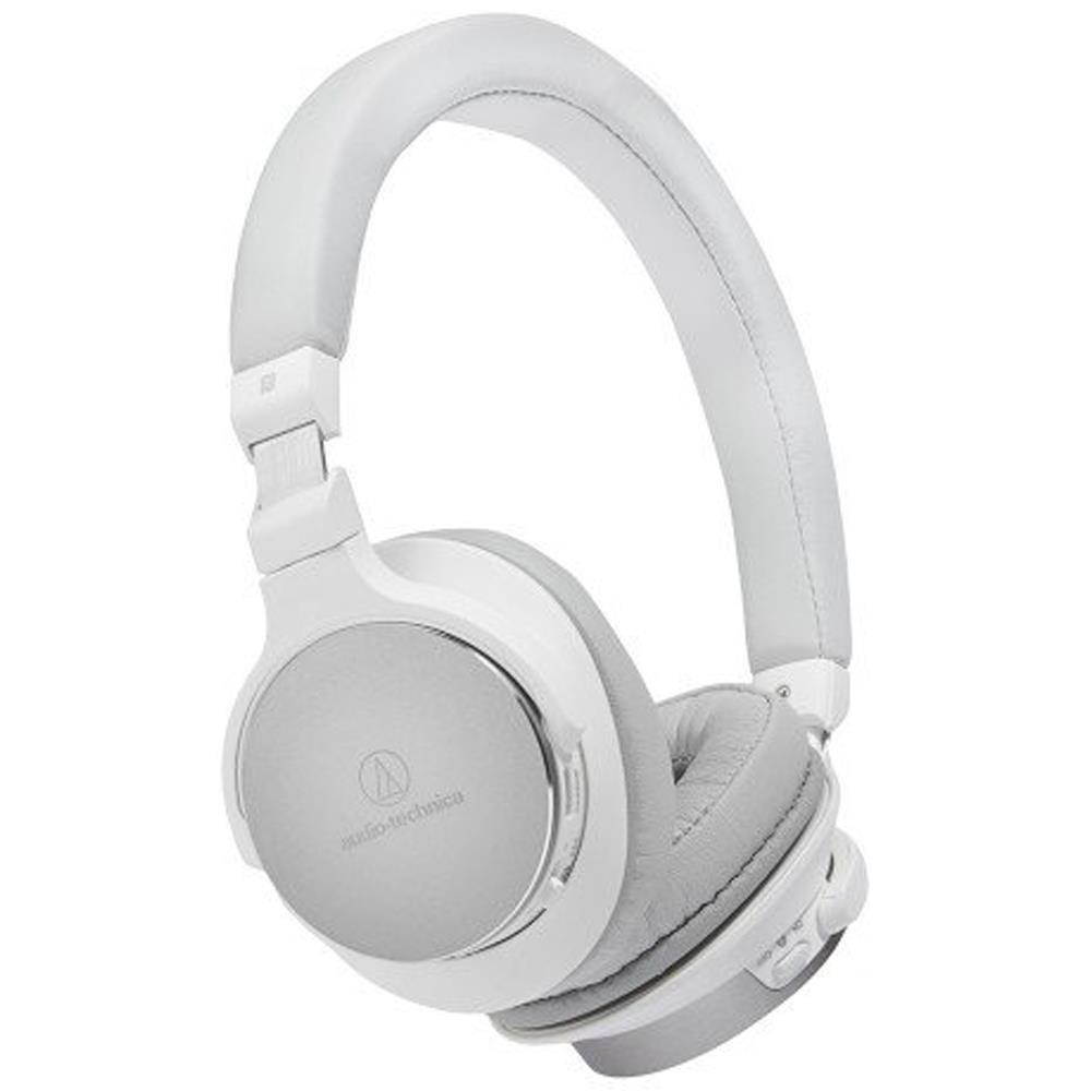 Audio Technica Hi-Res Wireless On-Ear Headphones with Mic & Controls, White (ATH-SR5BTWH)