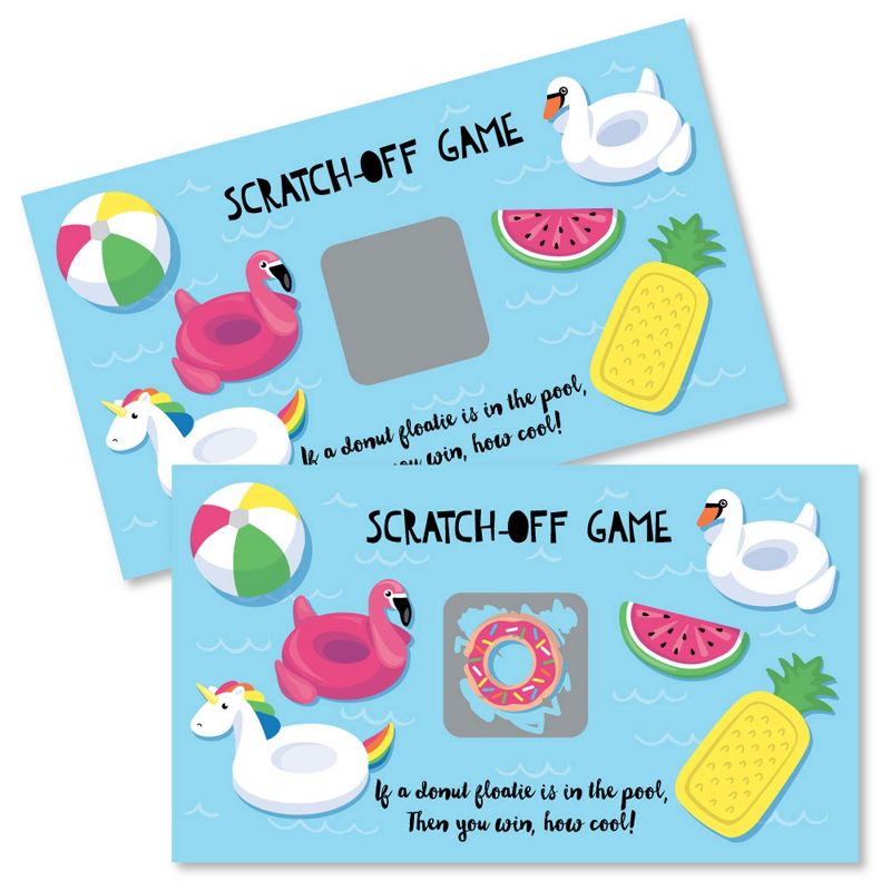 Big Dot of Happiness Make a Splash - Pool Party - Summer Swimming Party or Birthday Party Game Scratch Off Cards - 22 Count