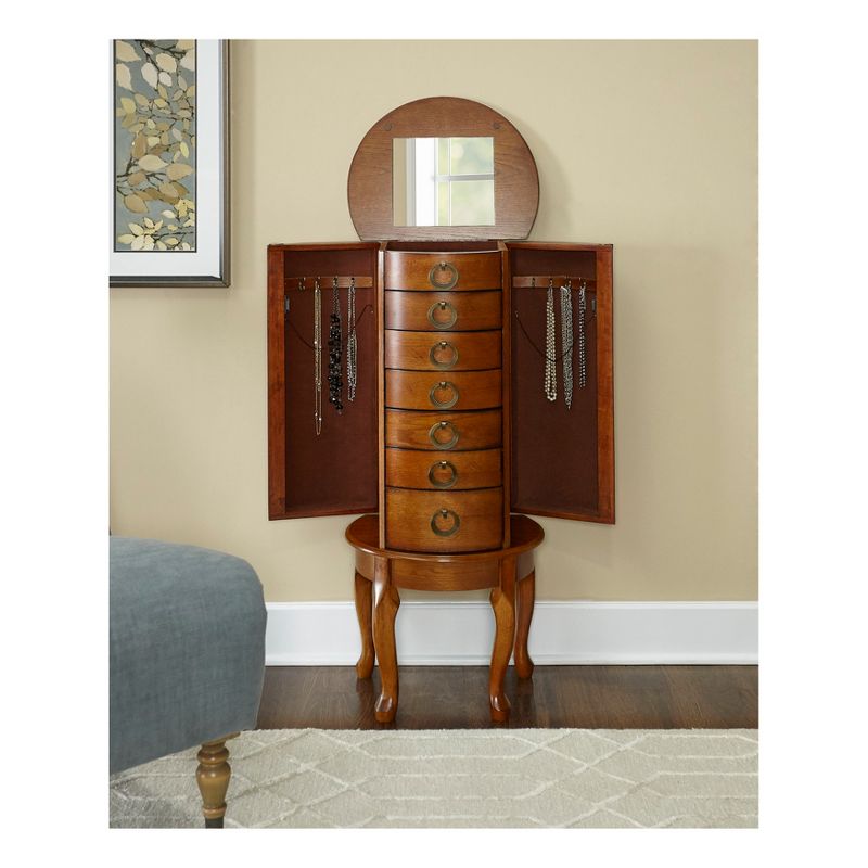 Harper Jewelry Armoire Burnished Oak - Powell Company