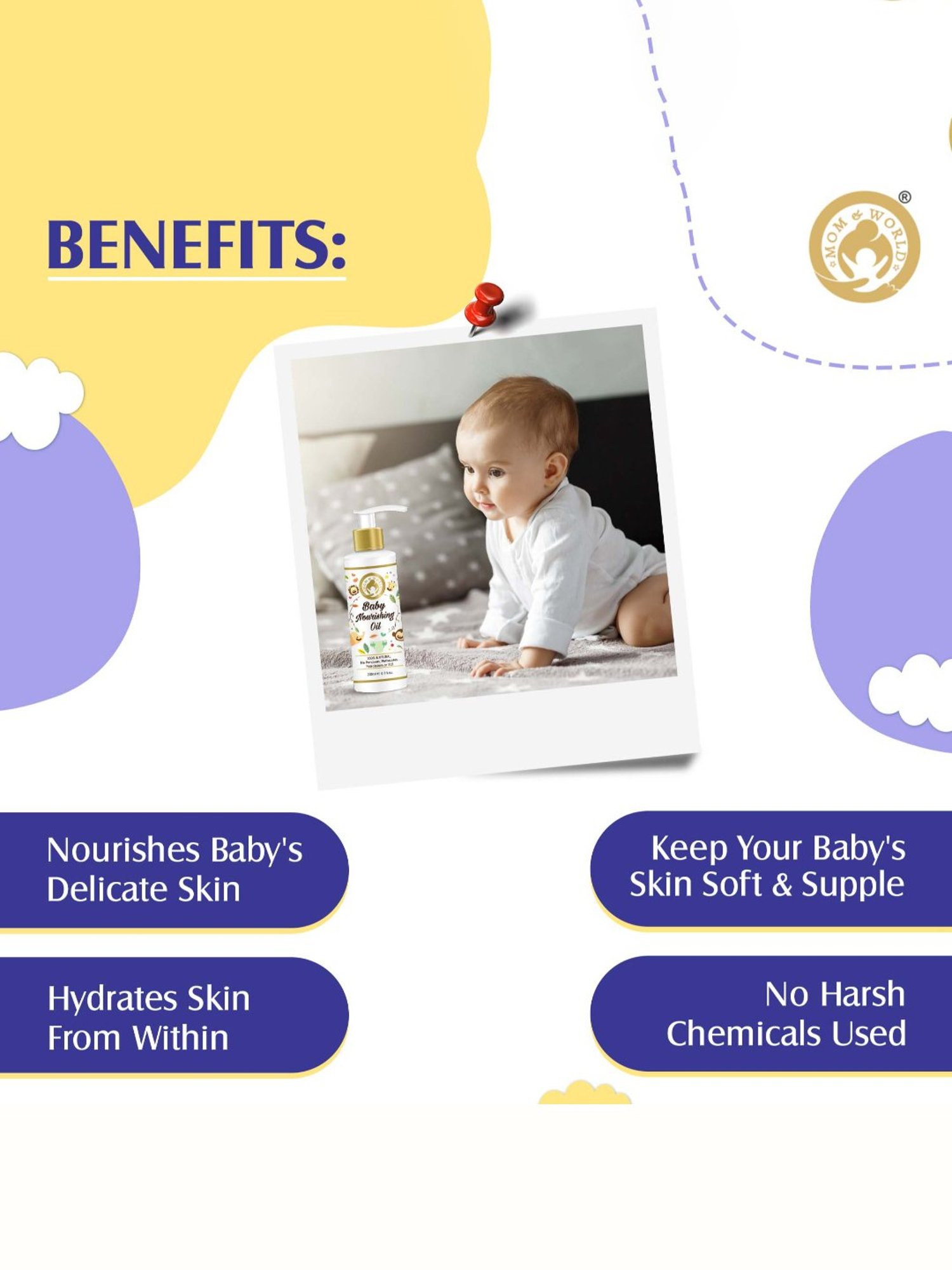 Mom & World Baby Nourishing Oil - 200 ml