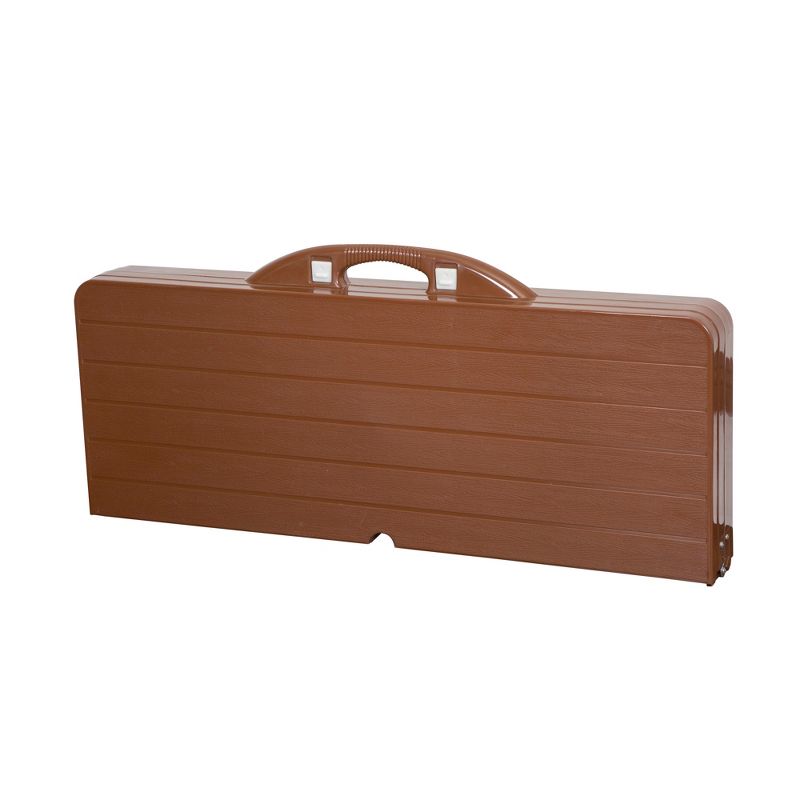 Stansport Picnic Table and Umbrella Combo Pack Wood Grain