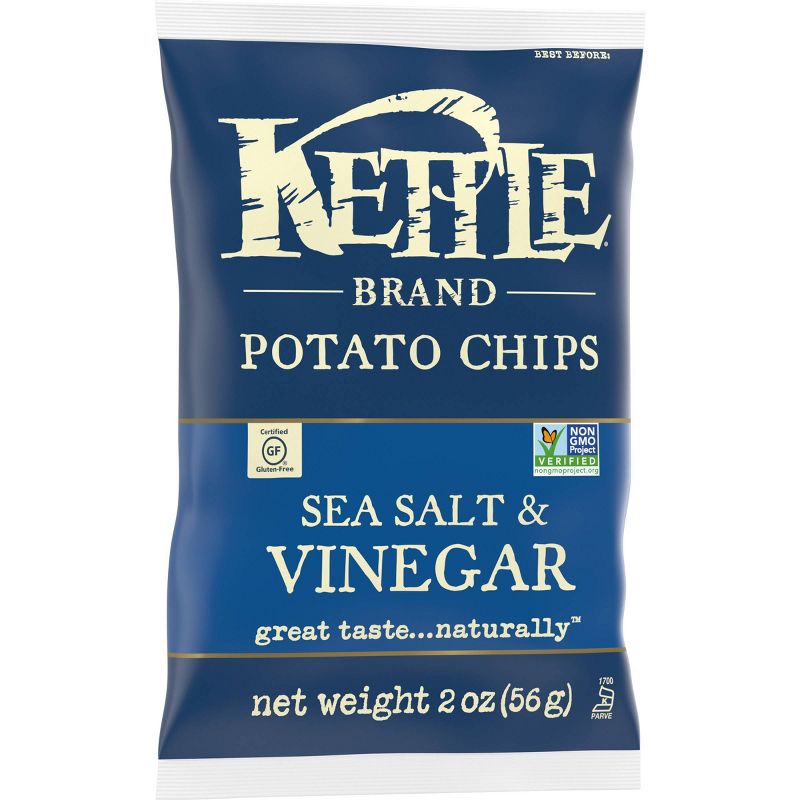 Kettle Café Sea Salt & Vinegar Potato Chips - 2oz