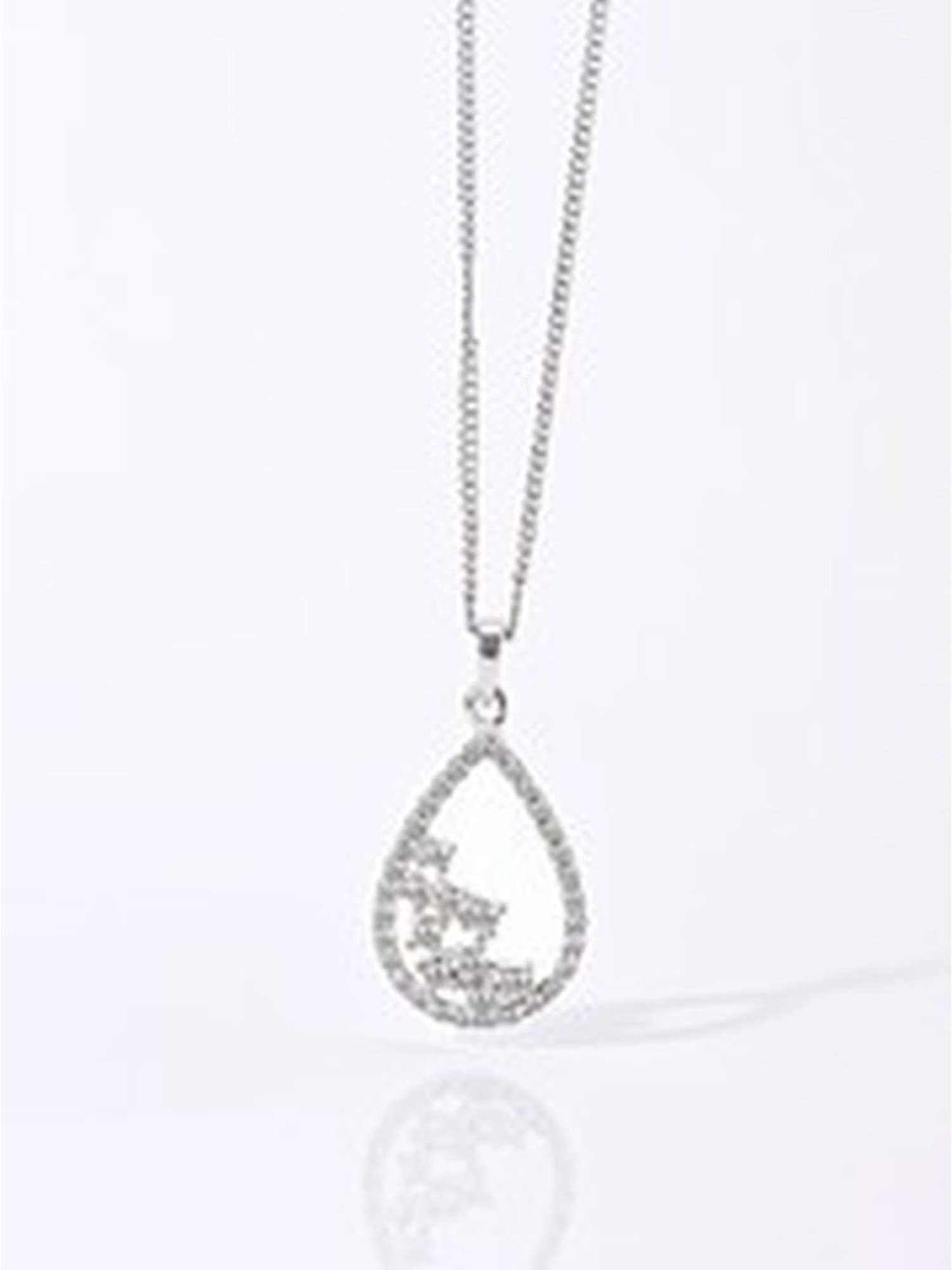 March by FableStreet 92.5 Sterling Silver Studded Drop Pendant for Women