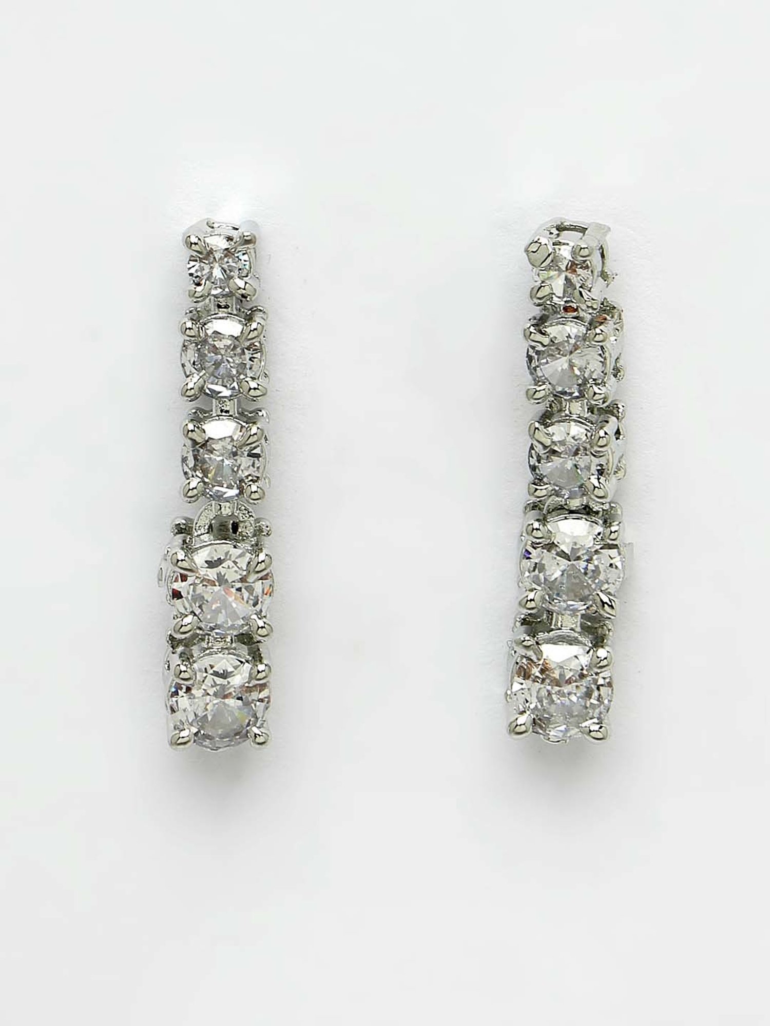 NVR Silver Plated CZ Stone Handcrafted Jewellery Set for Women