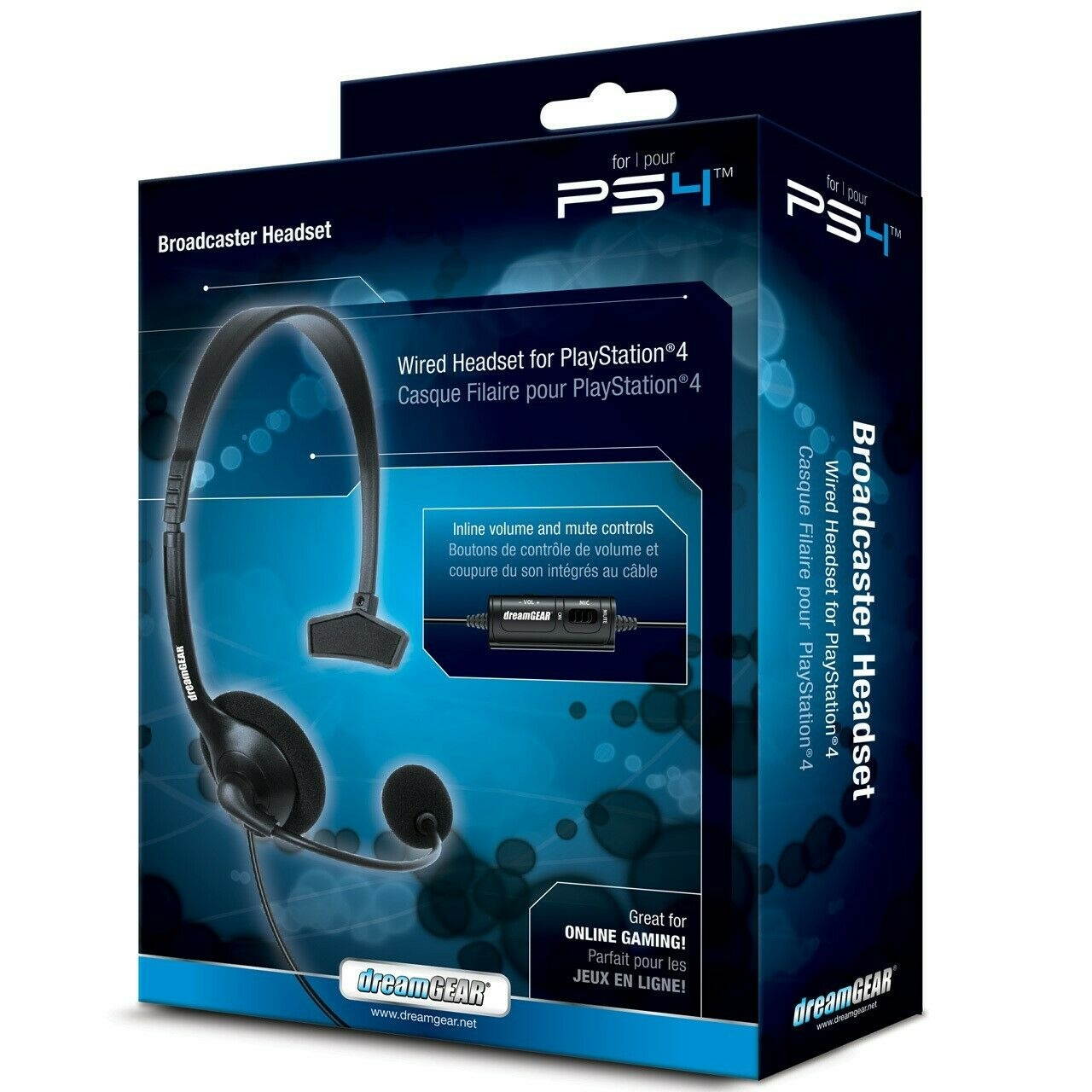 DreamGear DGPS4-6409 Broadcaster PS4 Headset Fits PS4 Dual Shock 4 Controller