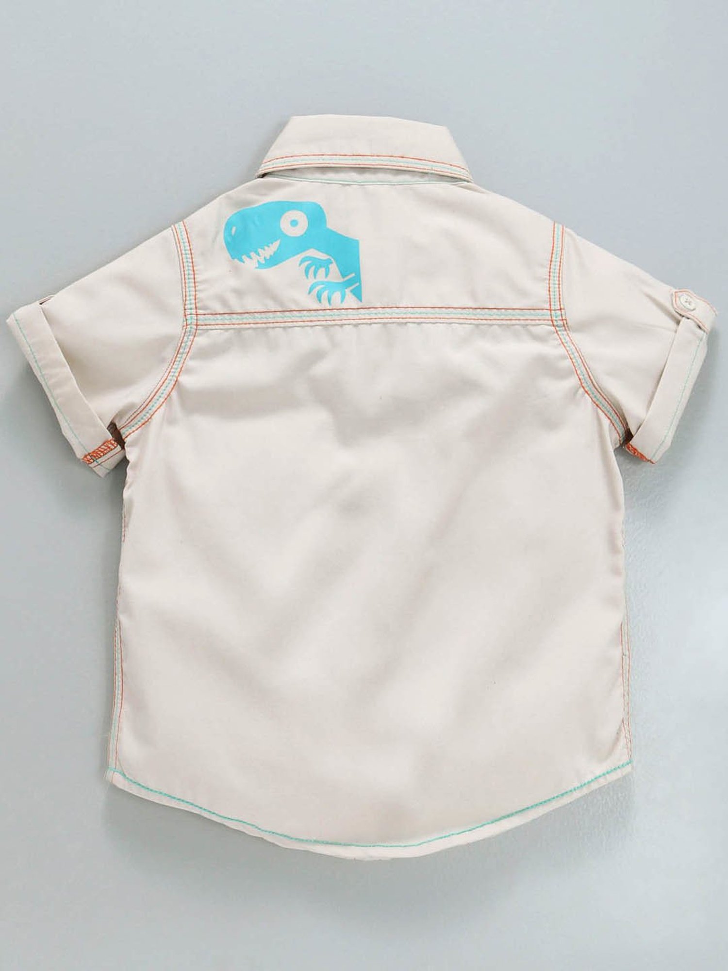 Kiddopanti Kids Beige Solid Shirt