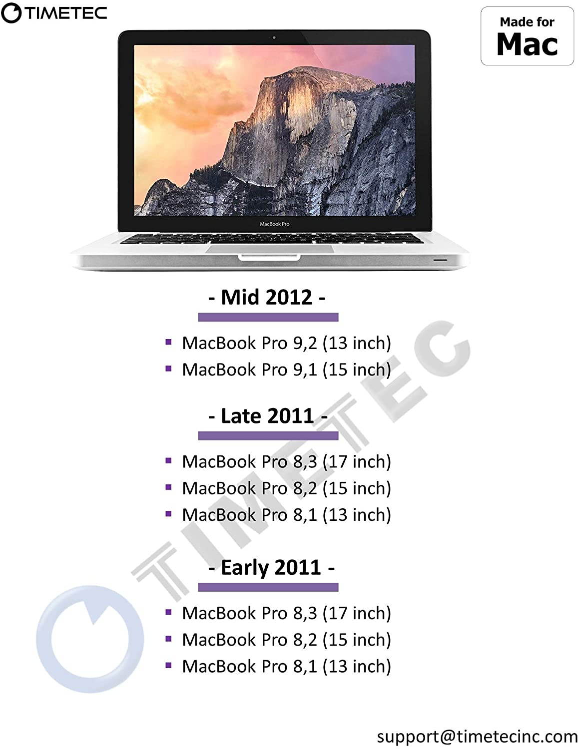 Timetec Hynix IC 8GB KIT(2x4GB) Compatible for Apple DDR3L 1600MHz PC3L-12800 for Early/Mid/Late 2011, Mid/Late 2012, Early/Late 2013, Late 2014, Late 2015 MacBook Pro, iMac, Mac Mini (8GB KIT(2x4GB))