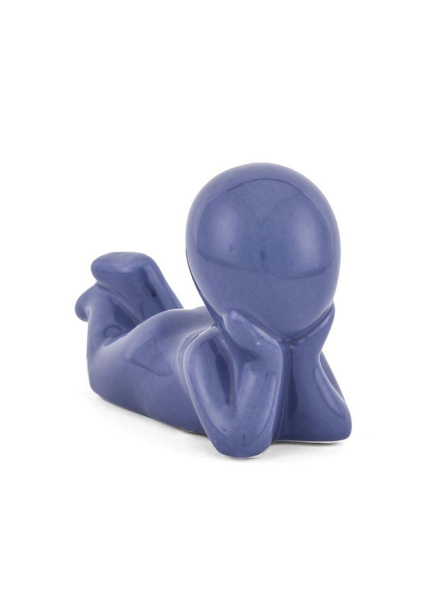 @home Blue Resin Boy Resting Decorative Showpiece