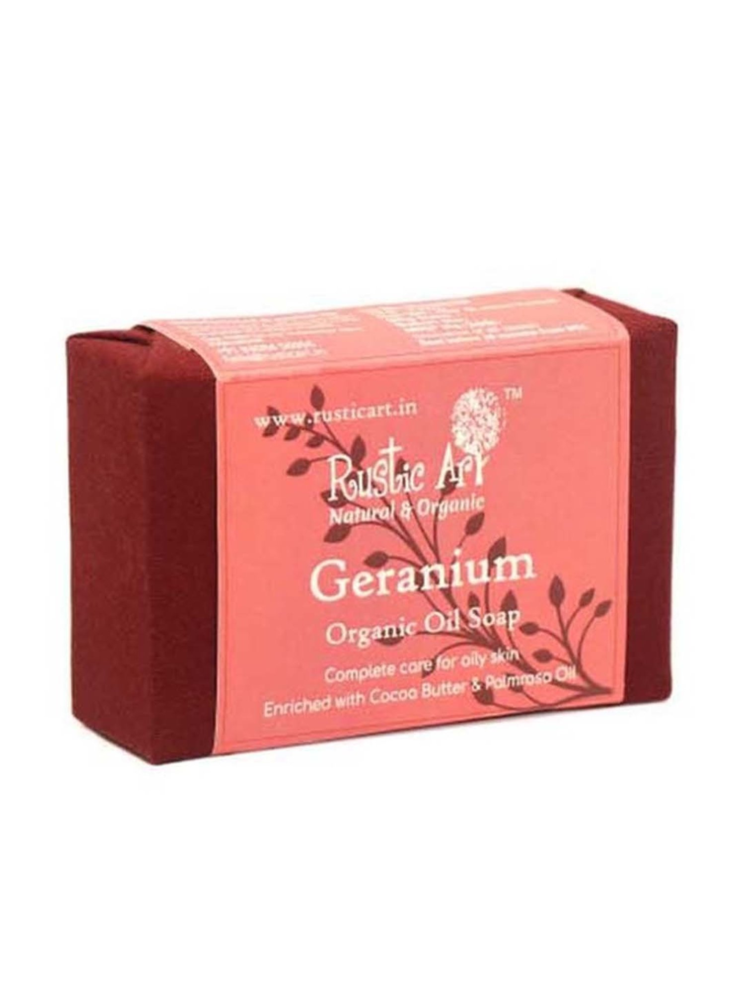 Rustic Art Geranium Soap - 100 gm