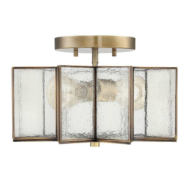 Ceiling Lights Semi-Flush Mount Natural Brass - Aurora Lighting