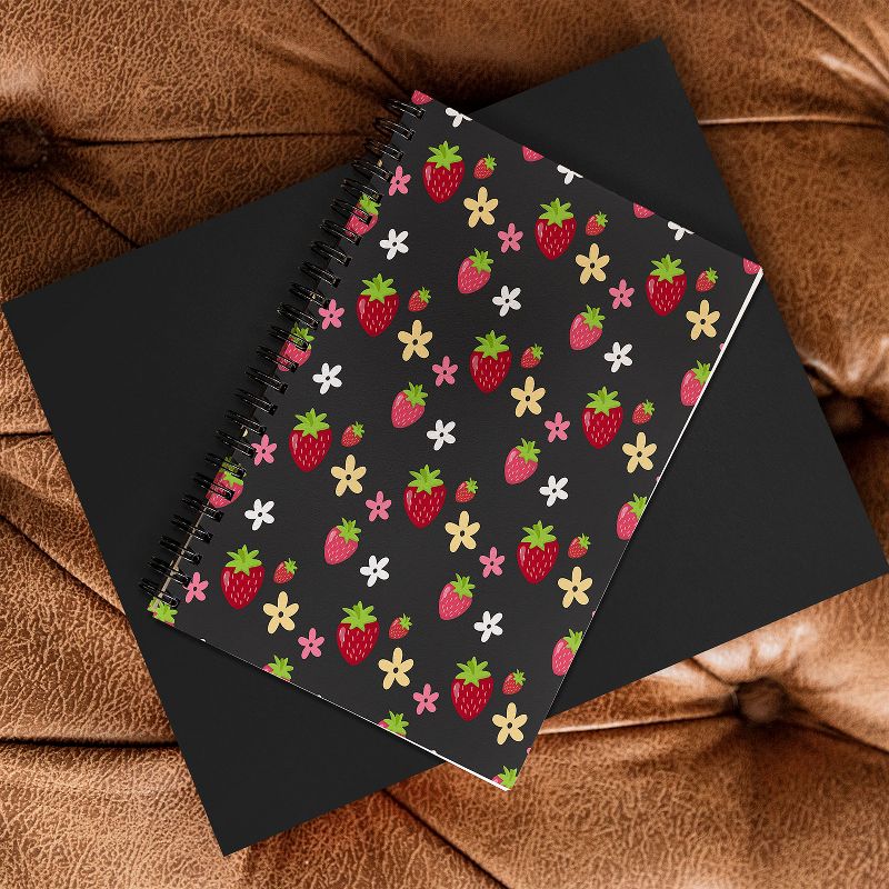Avenie Woodland Strawberry Spiral Notebook - Deny Designs