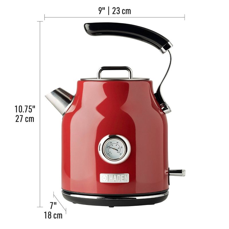 Haden Dorset 1.7L Stainless Steel Electric Kettle - Red