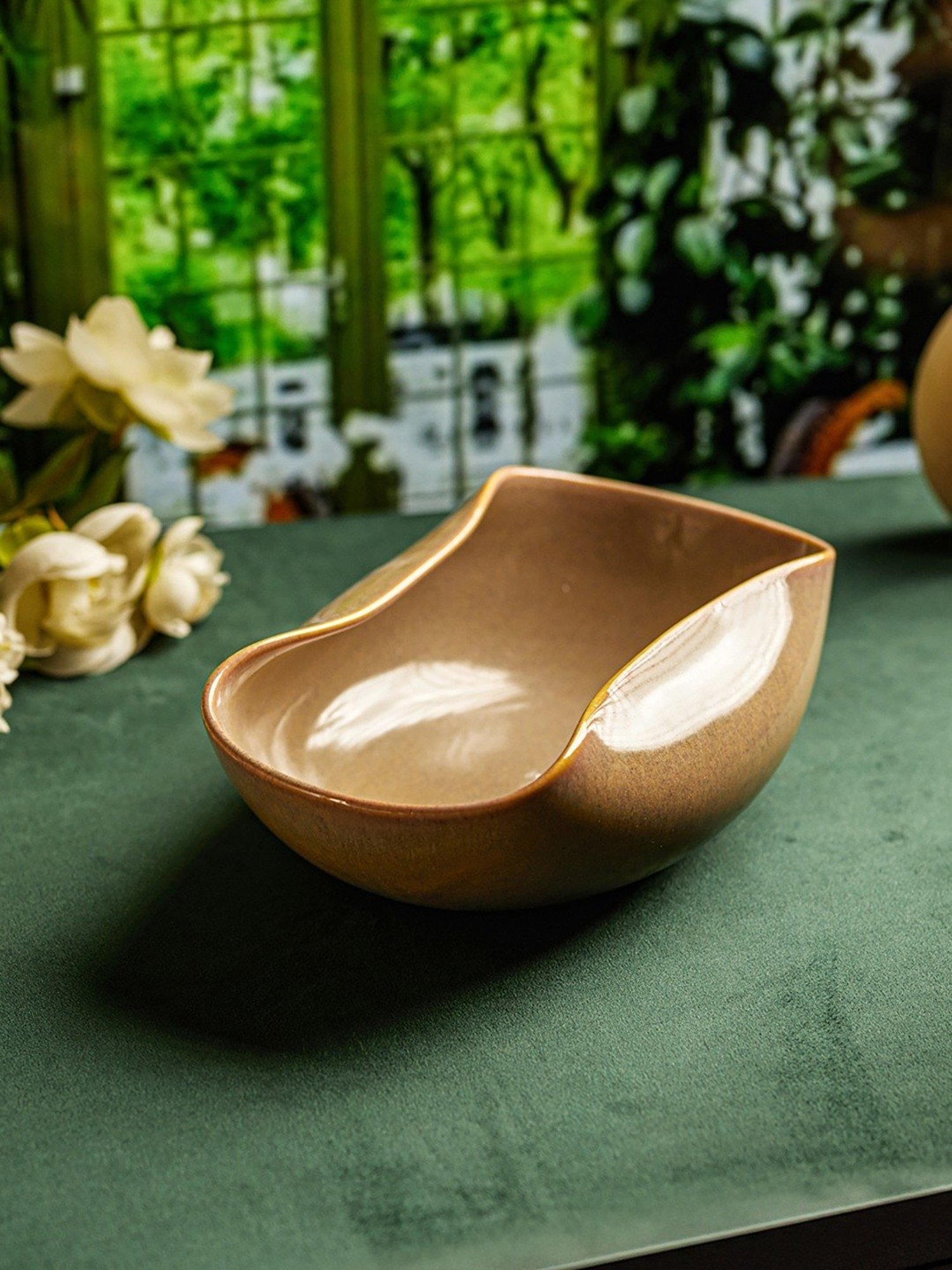 Trovea's Dust Brown Ceramic Fruit Bowl
