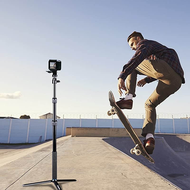 Telescoping Selfie Stick Compatible for GoPro MaxHero 876543+3SessionGOPRO Hero2018Ricoh Theta SVSamsung Gear360YI 4K