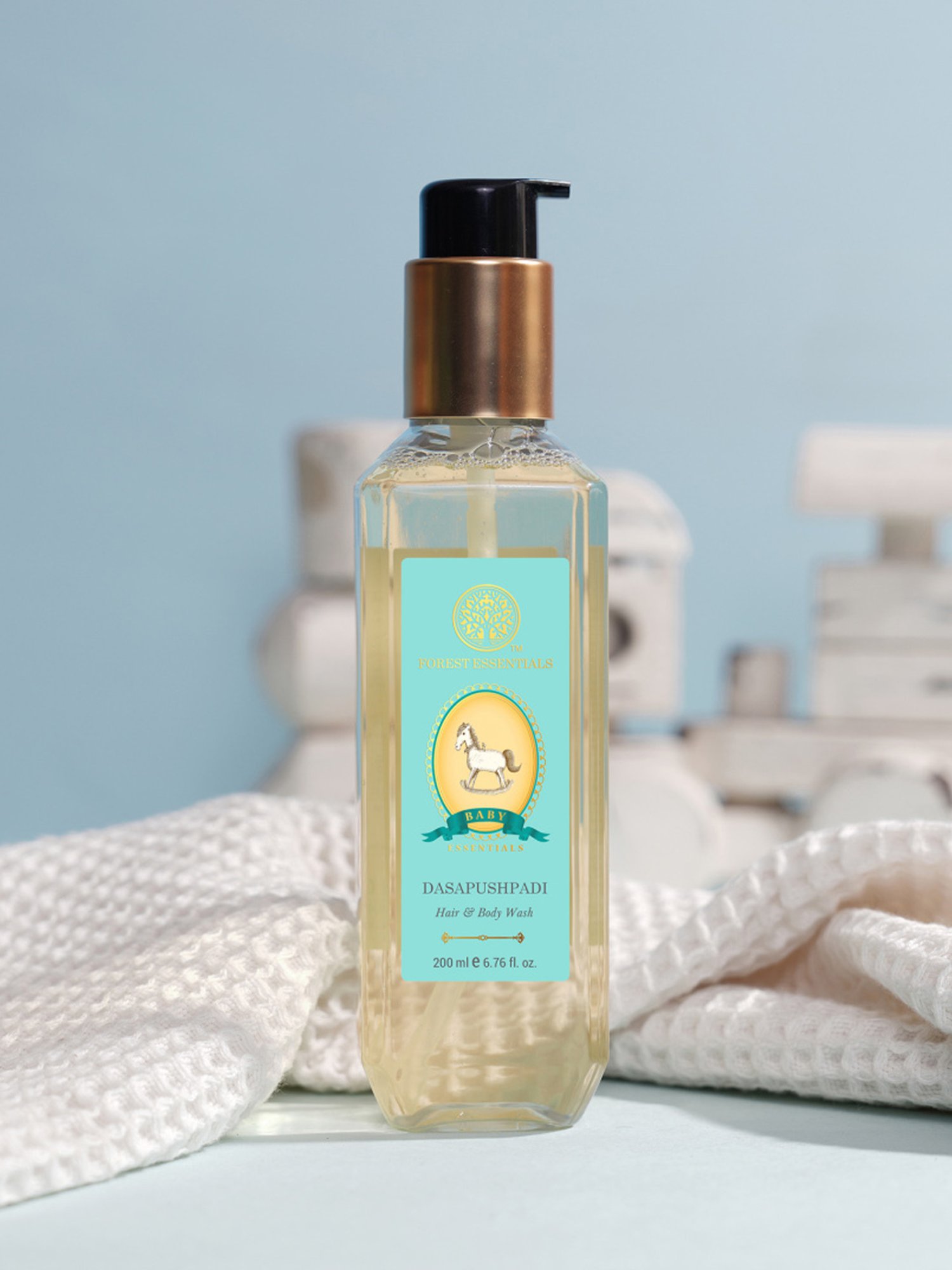 Forest Essentials Natural & Ayurvedic Baby Hair & Body Wash Dasapushpadi - 200 ml