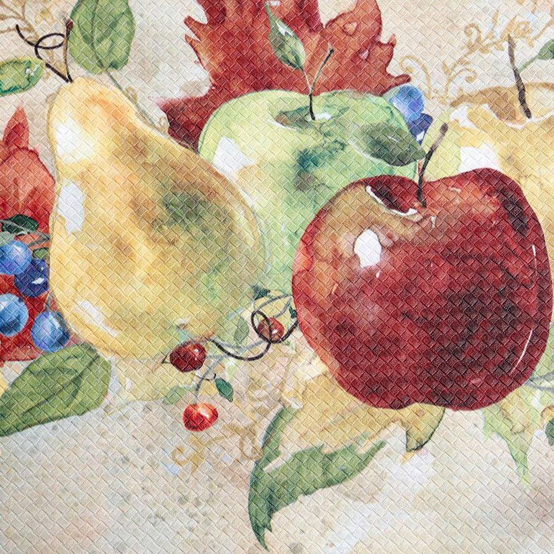 Home Dynamix 19" x 35" Napa Fruit Slice Kitchen Mat Beige/Green