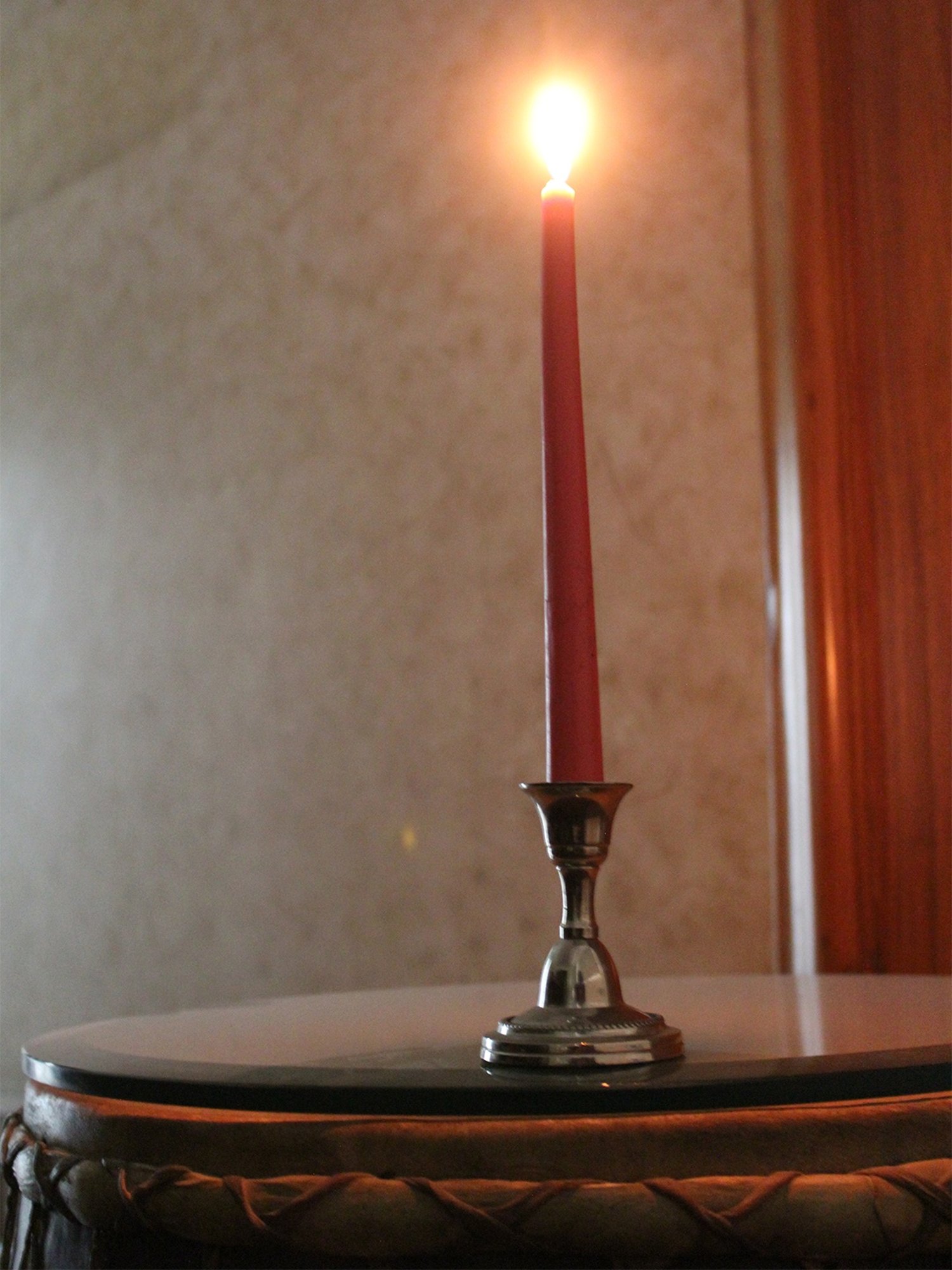 Hosley Metal and Taper Candle Stand Holder Set of - 1