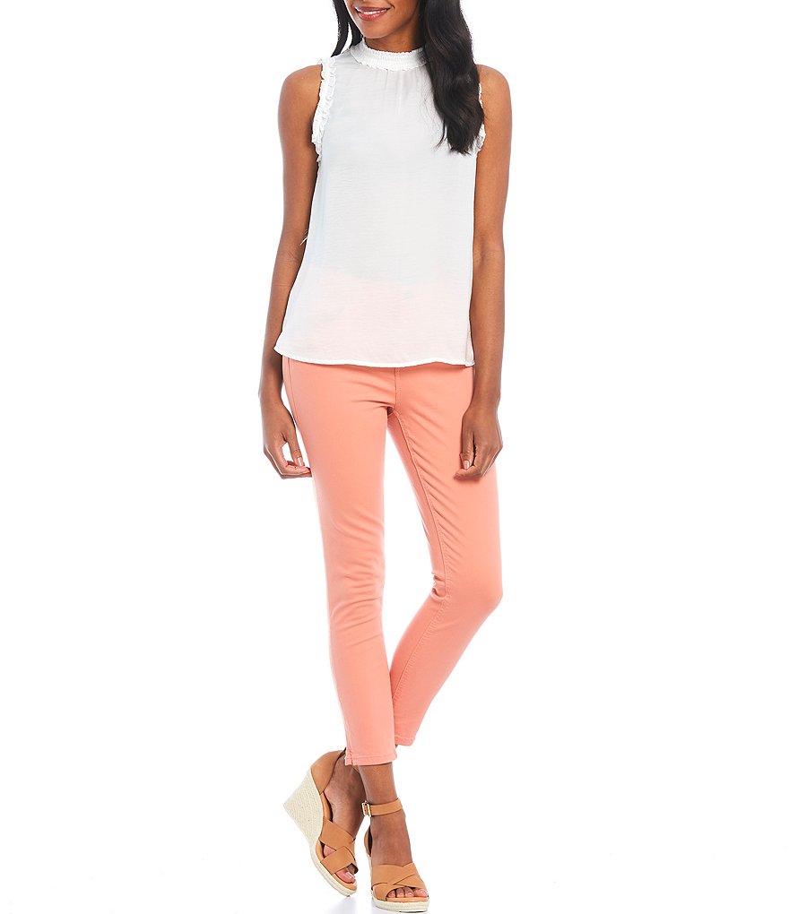 Gibson & Latimer Smocked Neck Sleeveless Top