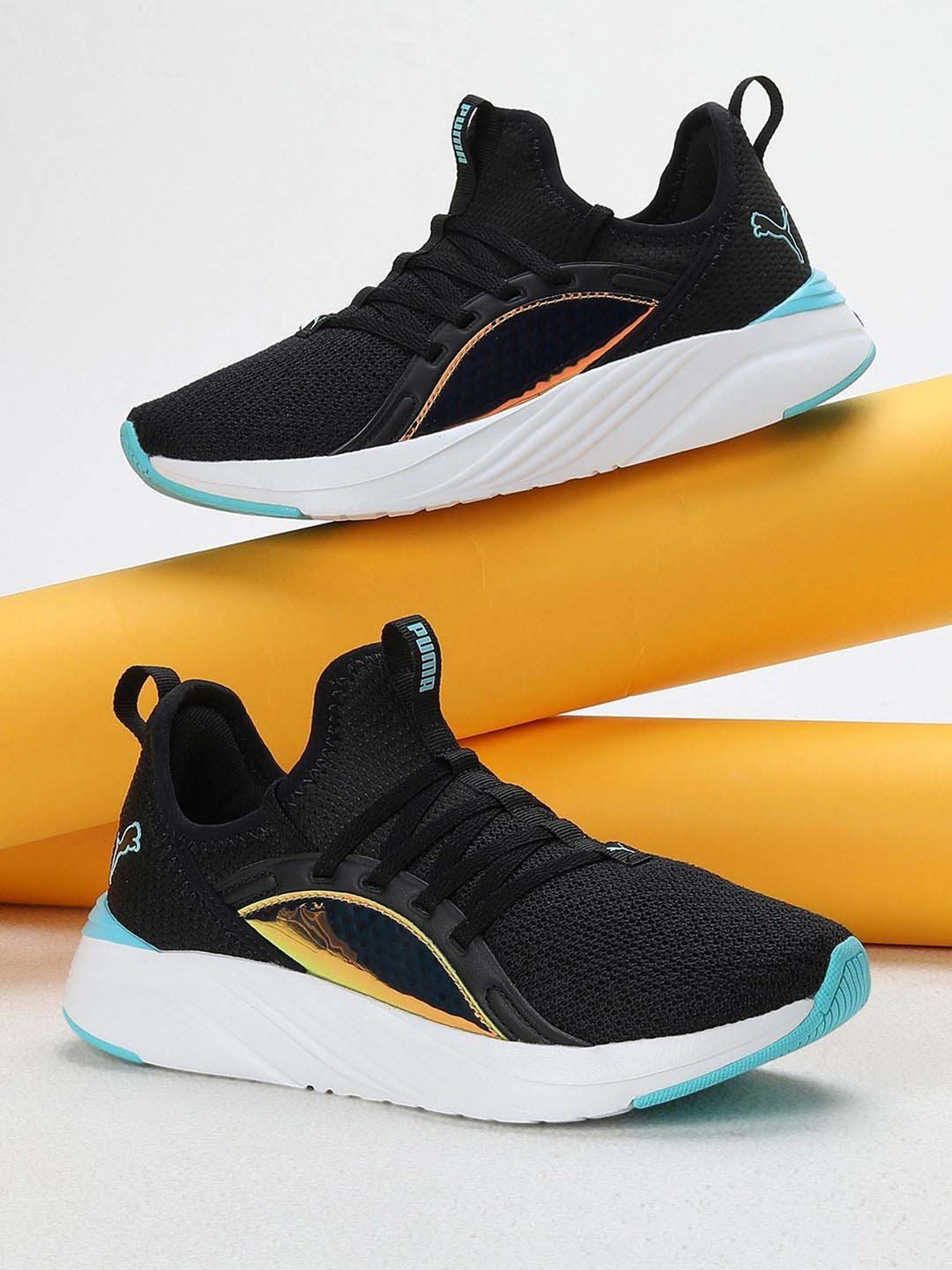 Puma Kids Softride Sophia 2 Crystal Black & Blue Running Shoes