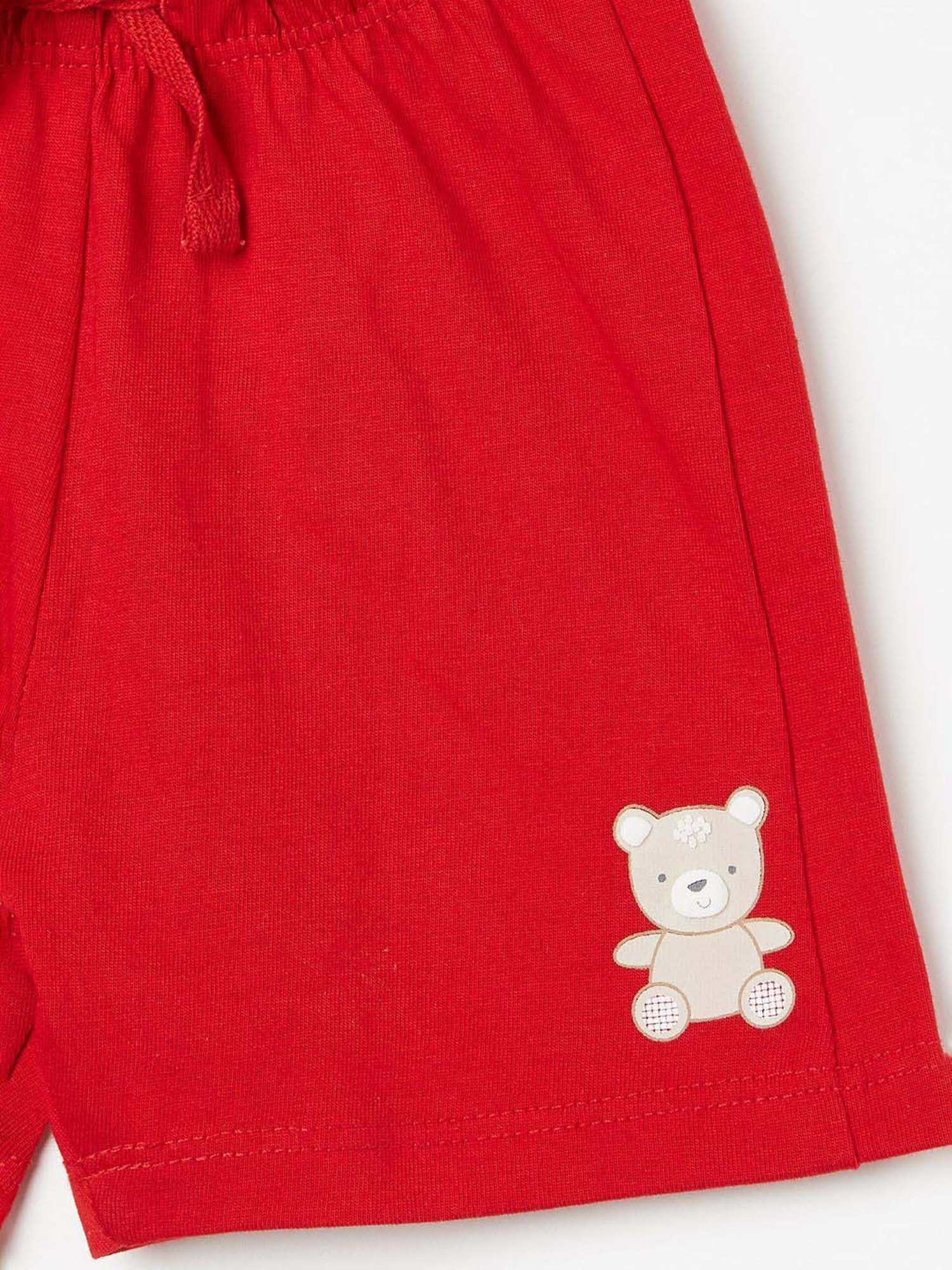 Juniors by Lifestyle Kids Red & Grey Cotton Shorts