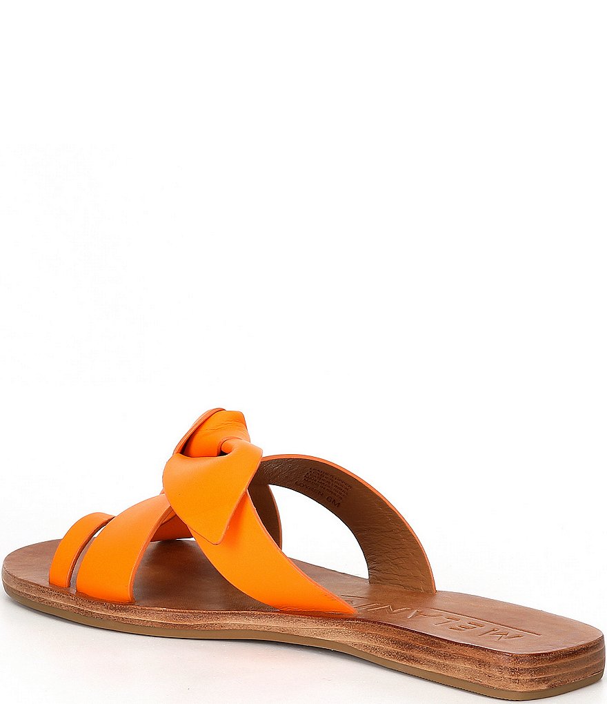 Antonio Melani Loyren Knotted Leather Thong Flat Sandals