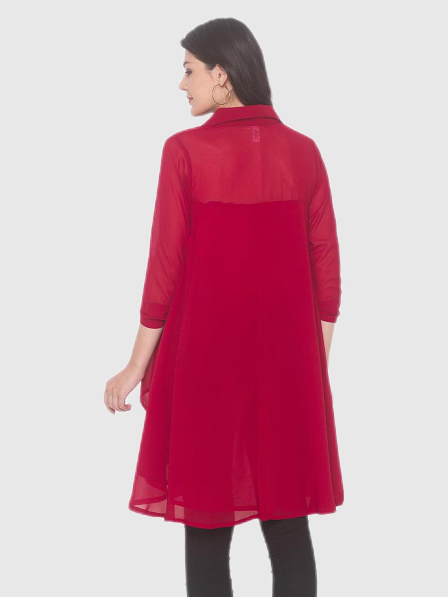 ITI Maroon Regular fit Shirts