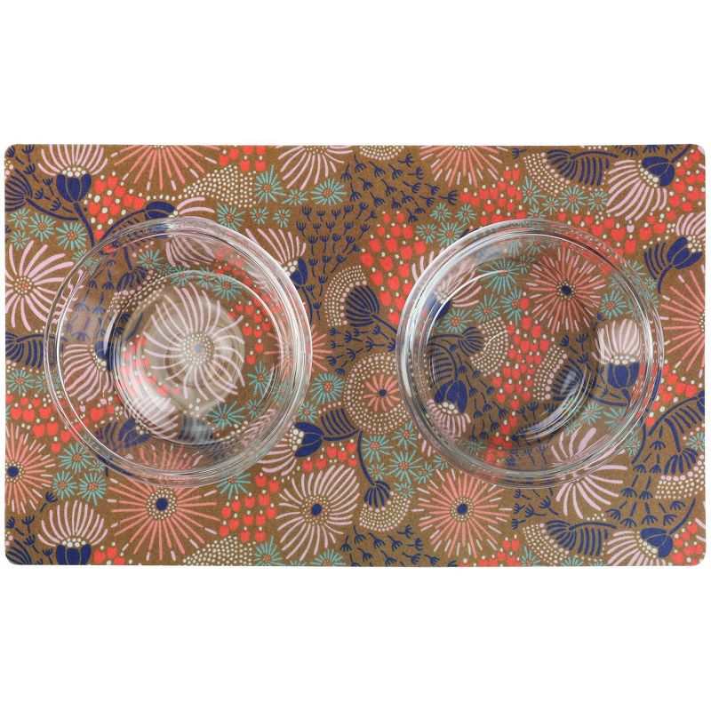 Amici Pet Marble Paw Glass Food Canister, 72oz