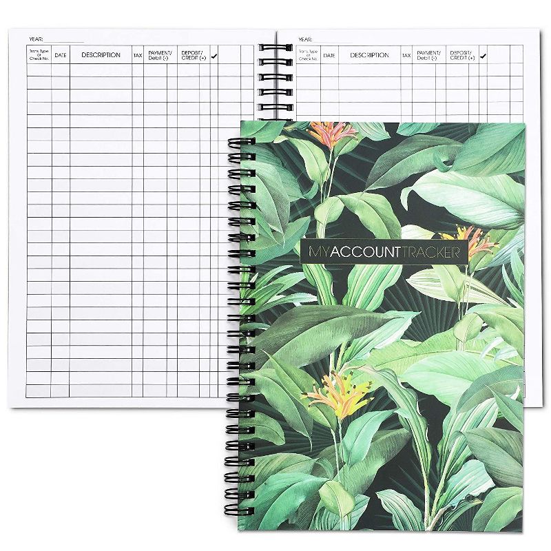 2-Pack Expense Tracker Notebook, Budget Journal Planner Bill Organizer (50-Sheet each), Foliage Green