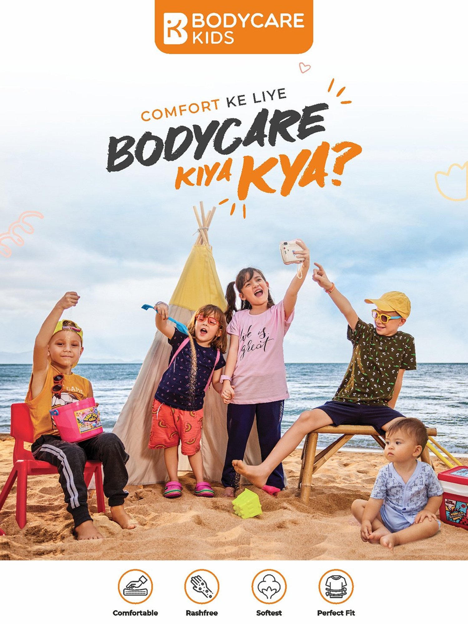 Bodycare Kids Navy Printed Shorts