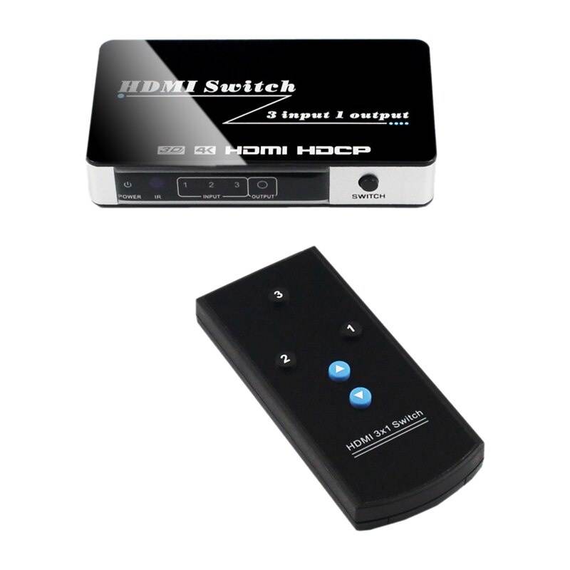 iKKEGOL&reg; Audio Video RCA 3 Port  Way Selector Switcher with AV Cable