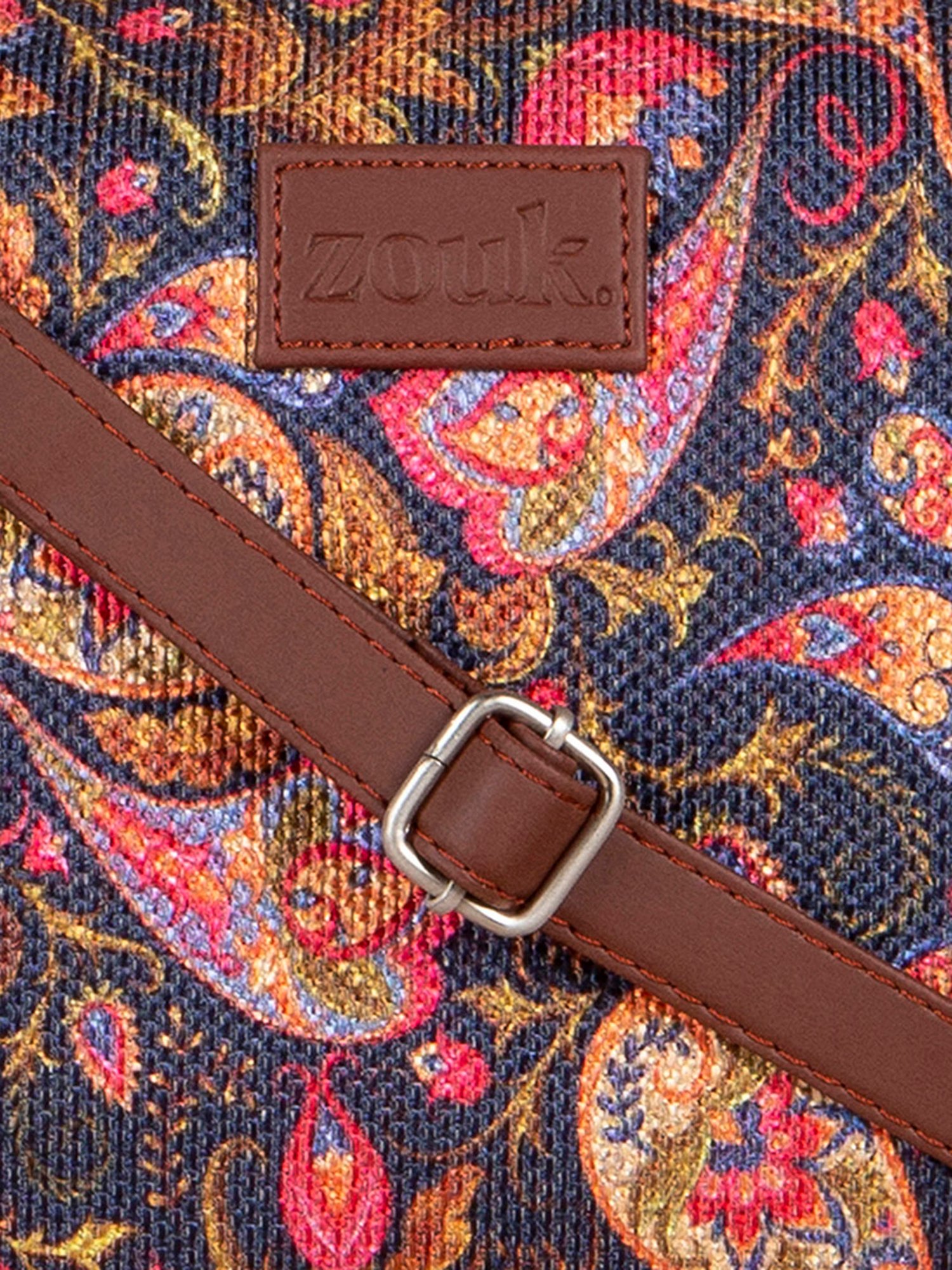 ZOUK Blue Printed Medium Sling Handbag