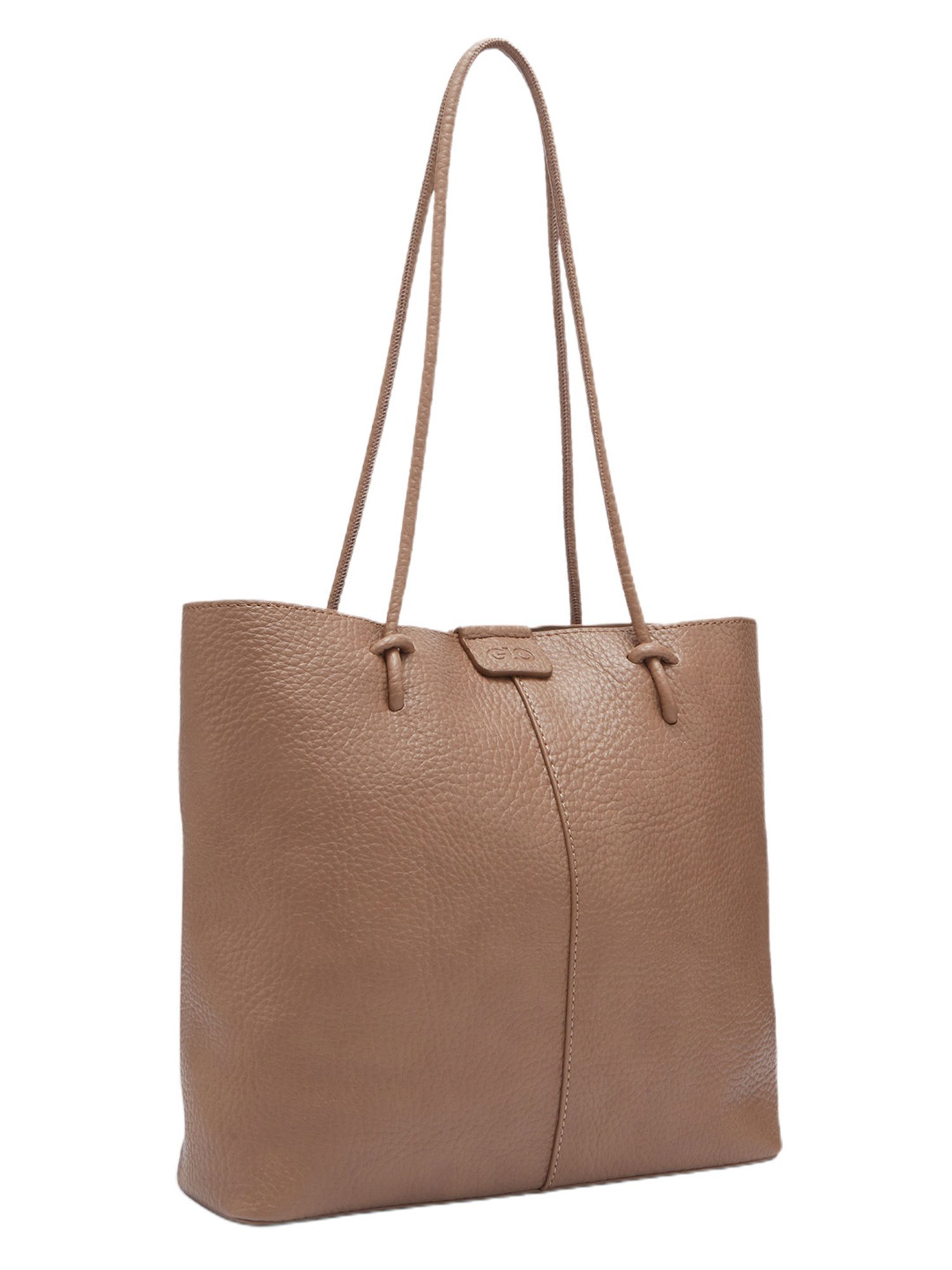 Globus Women Brown Textured Vegan Leather Tote Bag