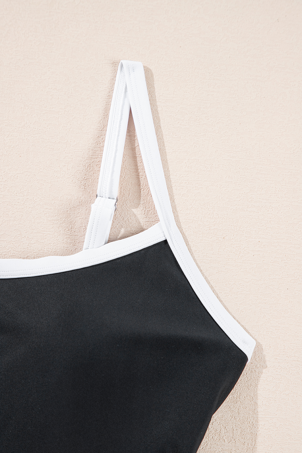 Black Plant Print Zip Front Half Sleeve One Piece Swimsuit