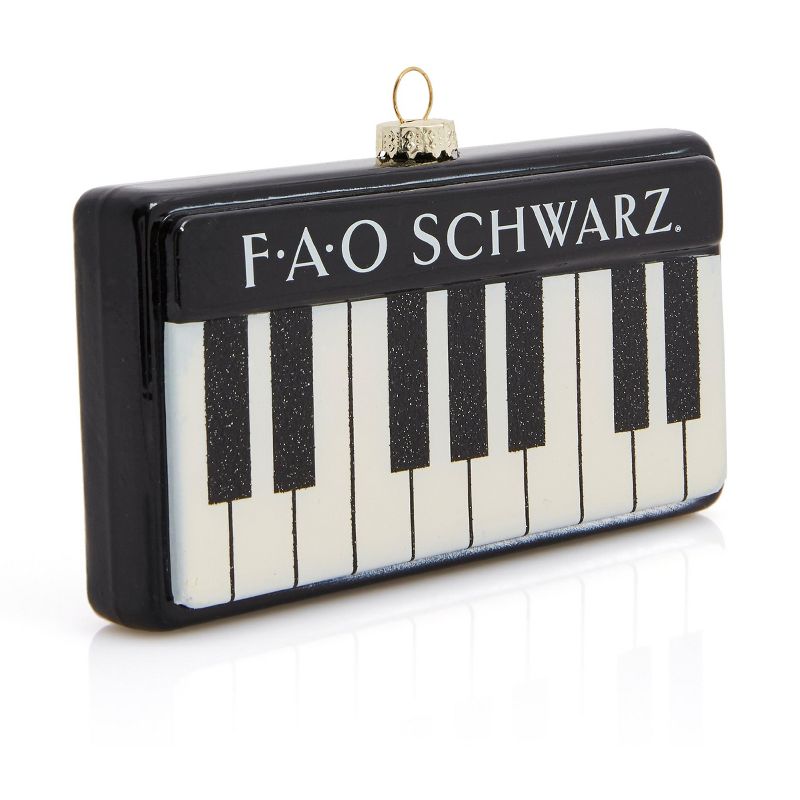 FAO Schwarz Glass Piano Ornament