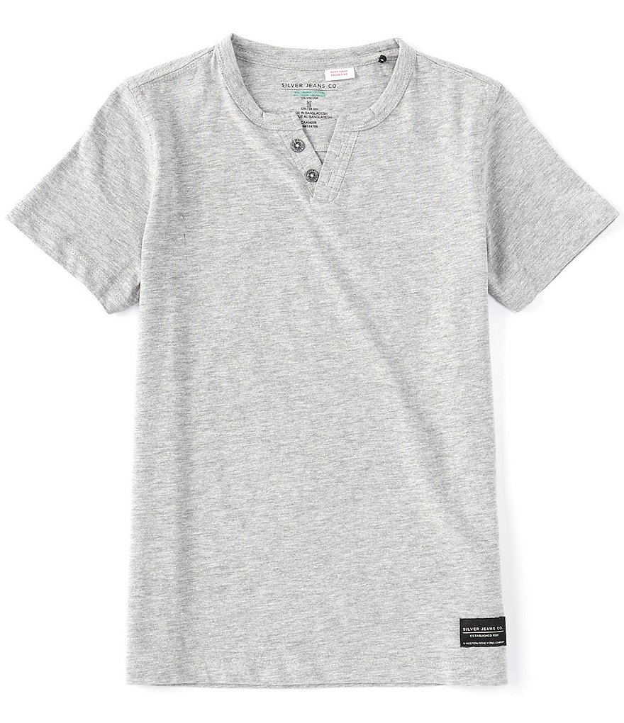 Silver Jeans Co. Big Boys 8-20 Short-Sleeve Organic Henley Tee
