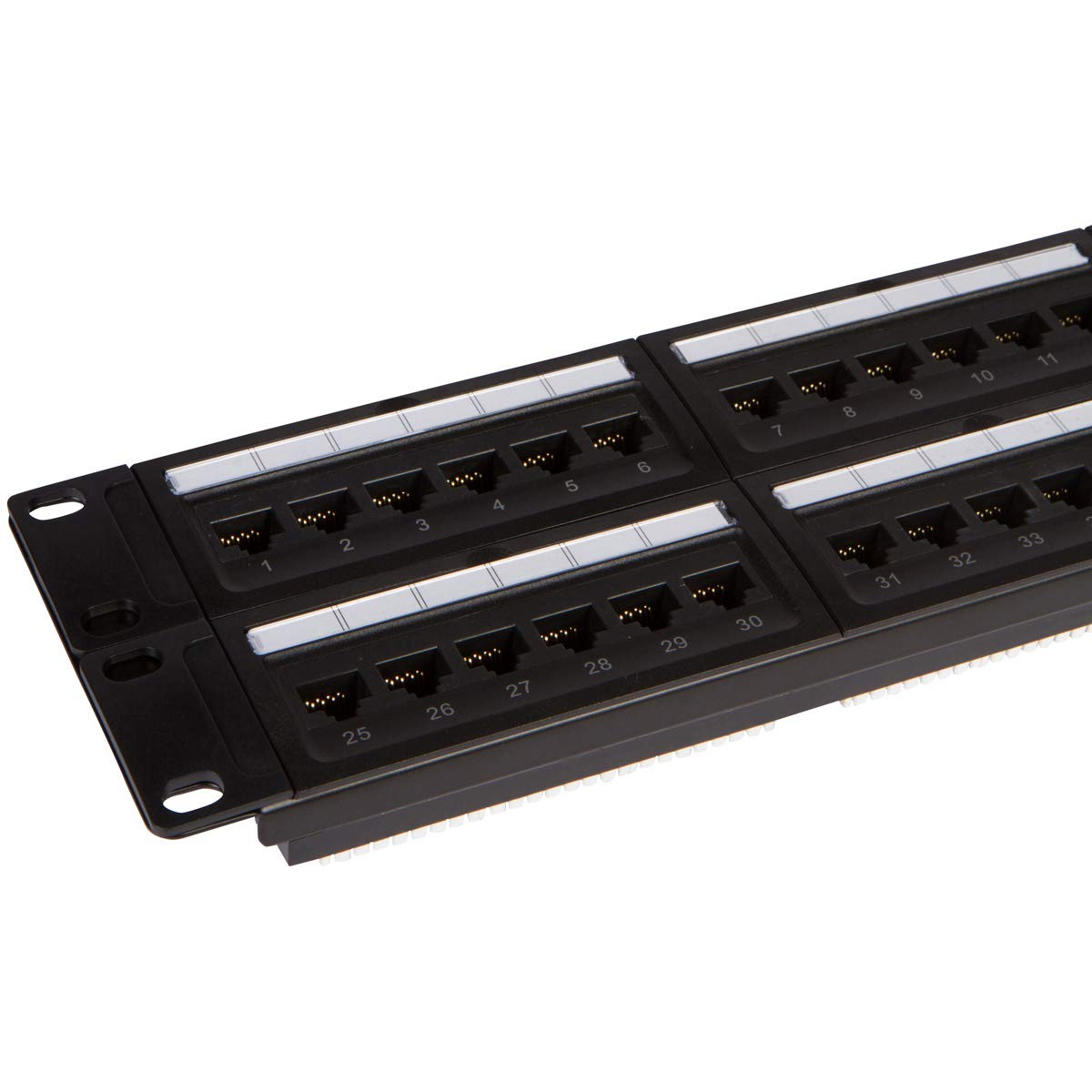 Buyer's Point 48 Port Cat6 RJ45 Patch Panel Rackmount or Wallmount with Punch Down Tool and Cable Management System , Server, Compatible with Cat 3/4/5/5e/6