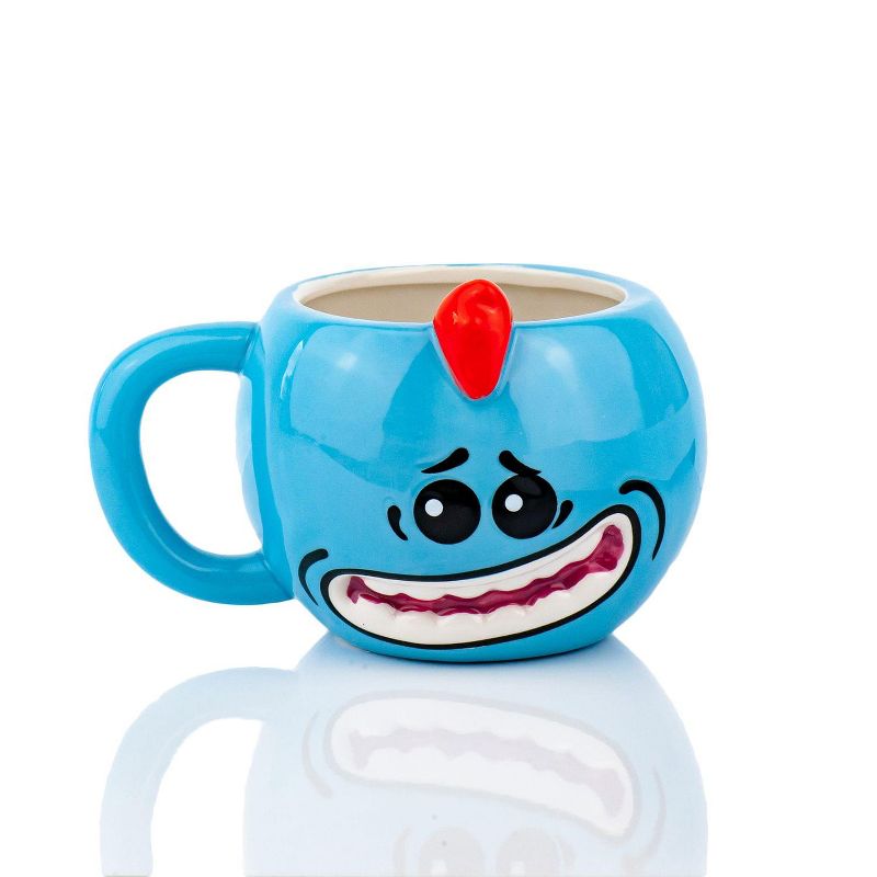 Just Funky Rick And Morty Meeseeks Molded Mug 16 Ounces