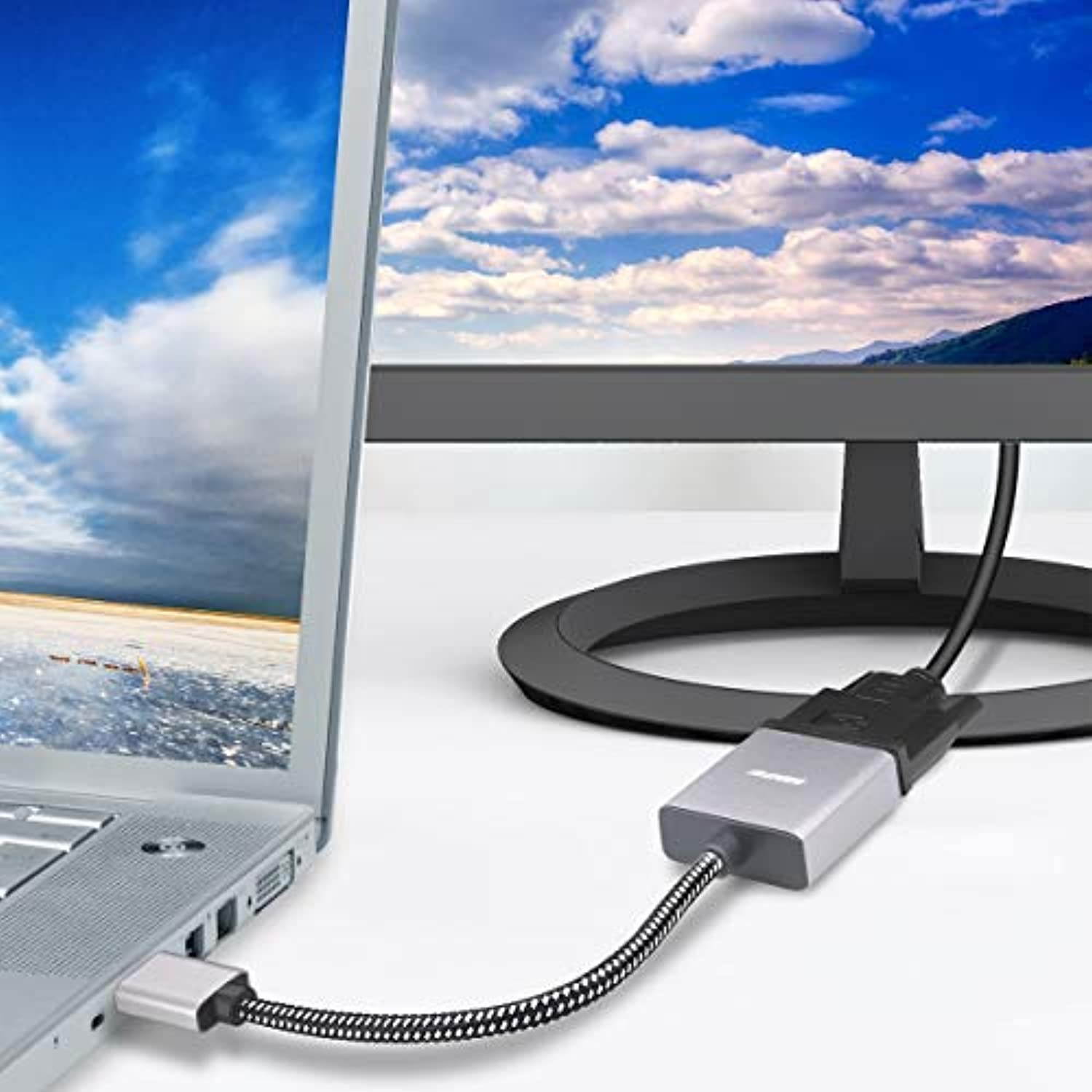 DisplayPort to DVI, Benfei DisplayPort to DVI-D Single Link Adapter Male to Female Gold-Plated Cord Compatible for Lenovo Dell HP and Other Brand