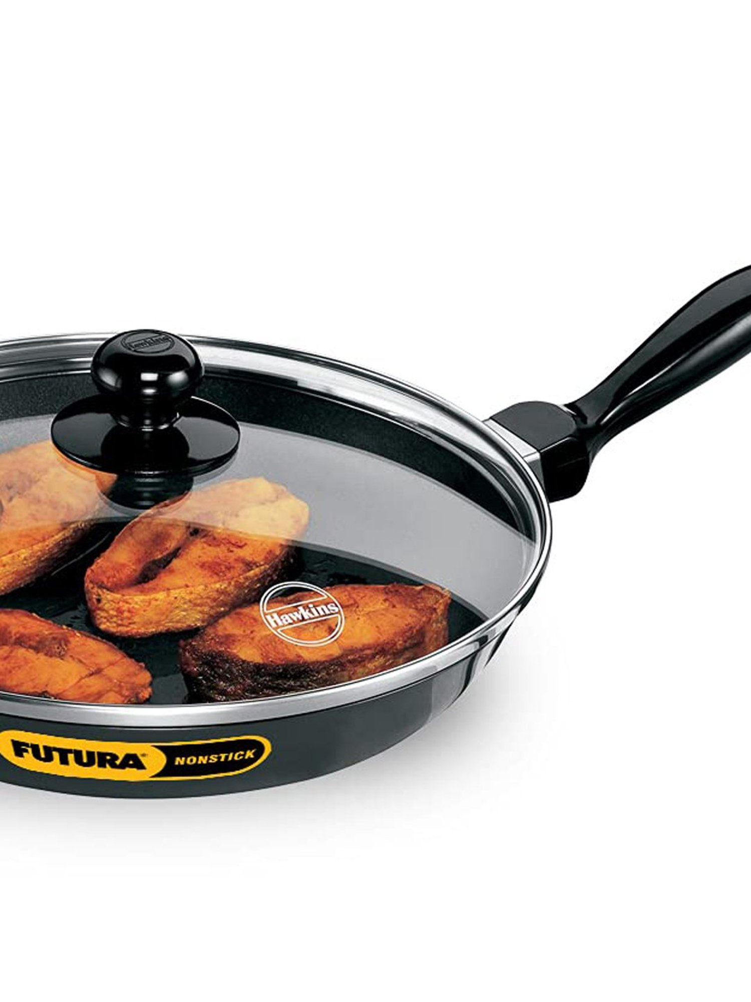 Hawkins Nonstick Frying with Glass Lid (NF24G) Fry Pan 24 cm diameter with Lid 1.5 L capacity