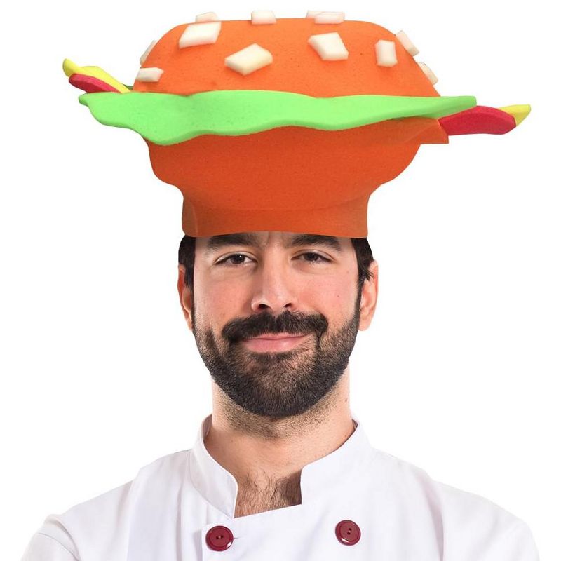 Funky Fresh Hamburger Adult Foam Costume Hat - One Size